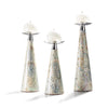 Mother of Pearl Candleholder Trio