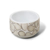 handmade white and beige inlaid natural tagua seed wood bottle coaster