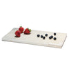 handmade white bone inlay rectangular serving board with german silver detail and berries