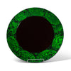 handmade emerald green iridescent mother of pearl charger plate rim