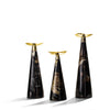 Horn Veneer Candleholder Trio