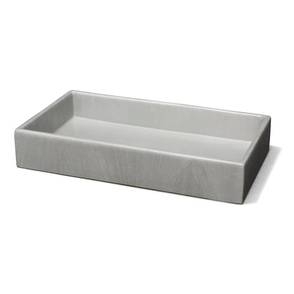 A Silver Maize Bath Tray by LaDorada, featuring silver hues, showcasing Colombian artistry.
