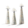 Mother of Pearl Candleholder Trio