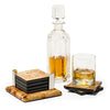 Burl Veneer Coaster Set
