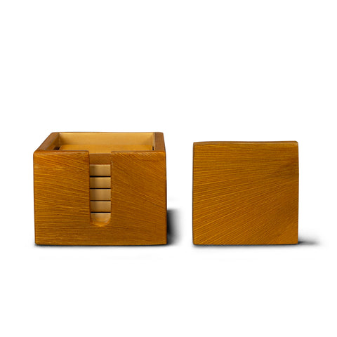 Burnt Gold Maize Boxed Coaster Set