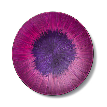 LaDorada presents the Violet Eclipse 18" Round Centerpiece, handcrafted with exquisite detail and hand-finished by Colombian artisans.