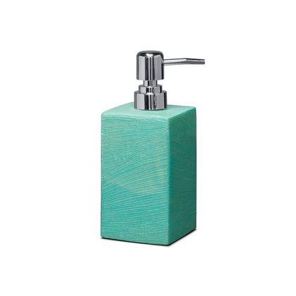 LaDorada presents the Aquamarine Maize Soap Dispenser, handcrafted with exquisite detail and hand-finished by Colombian artisans.