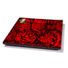 LADORADA MOTHER OF PEARL ACCENT TRAY PLATTER RED