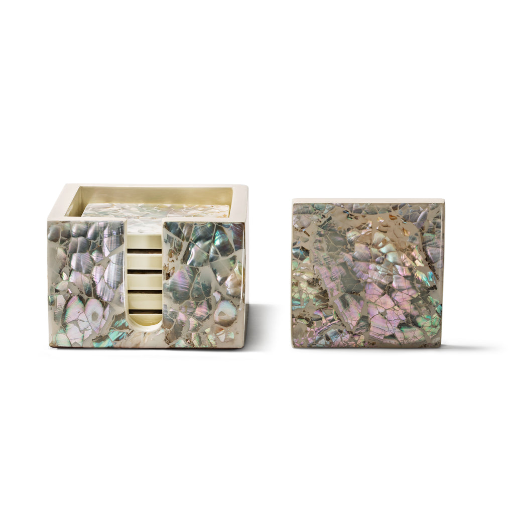 LaDorada's Mother of Pearl - Natural Coaster Set handcrafted with exquisite detail, a refined expression of artisanal design.