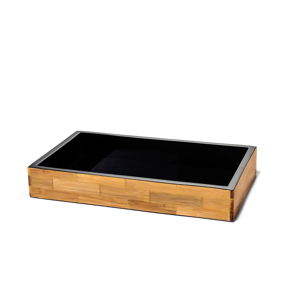 LaDorada presents the Bamboo Veneer Bath Tray, handcrafted with exquisite detail and hand-finished by Colombian artisans.