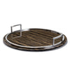 LADORADA EBANO VENEER LARGE ROUND SERVING TRAY