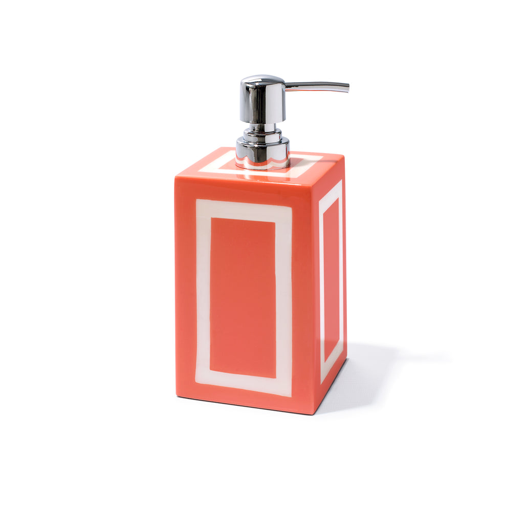 Coral & Bone Soap Dispenser by LaDorada, handcrafted with exquisite detail and finished with meticulous care in Colombia.