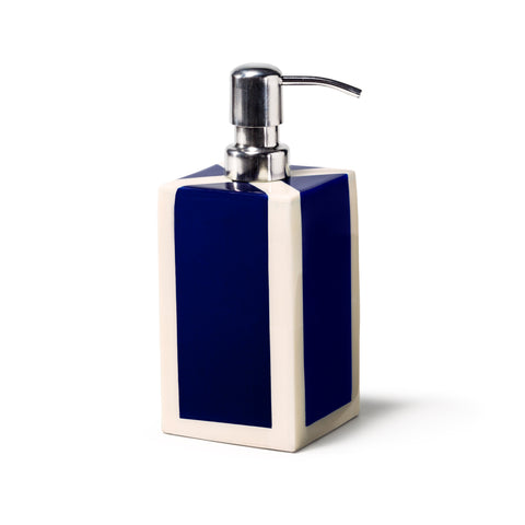 Ink Blue & Bone Soap Dispenser