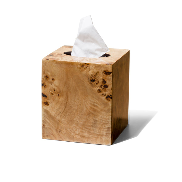 Burl Veneer Tissue Box