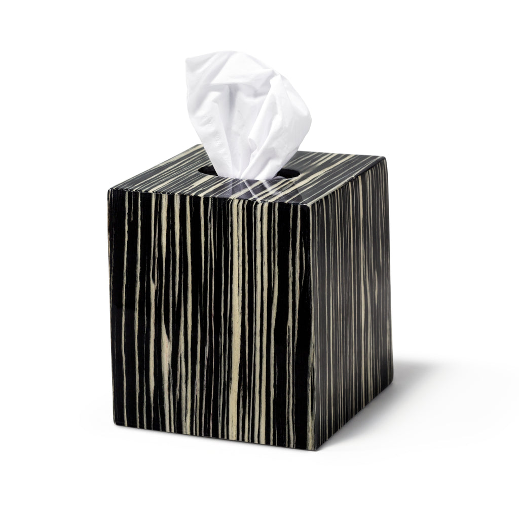 Ebano Veneer Tissue Box by LaDorada, handcrafted with exquisite detail and finished with meticulous care in Colombia.