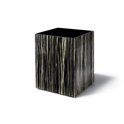Ebano Veneer Wastebin by LaDorada, handcrafted with exquisite detail and finished with meticulous care in Colombia.
