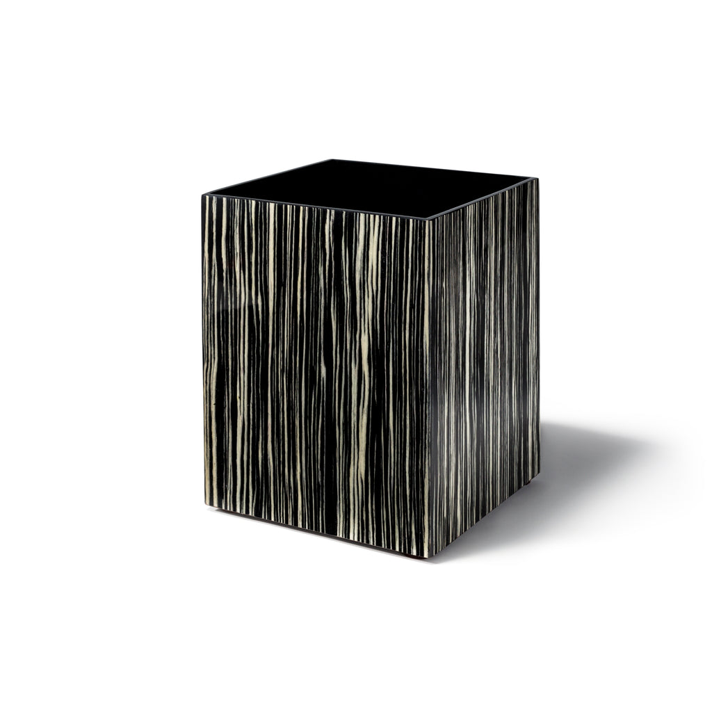 Ebano Veneer Wastebin by LaDorada, handcrafted with exquisite detail and finished with meticulous care in Colombia.